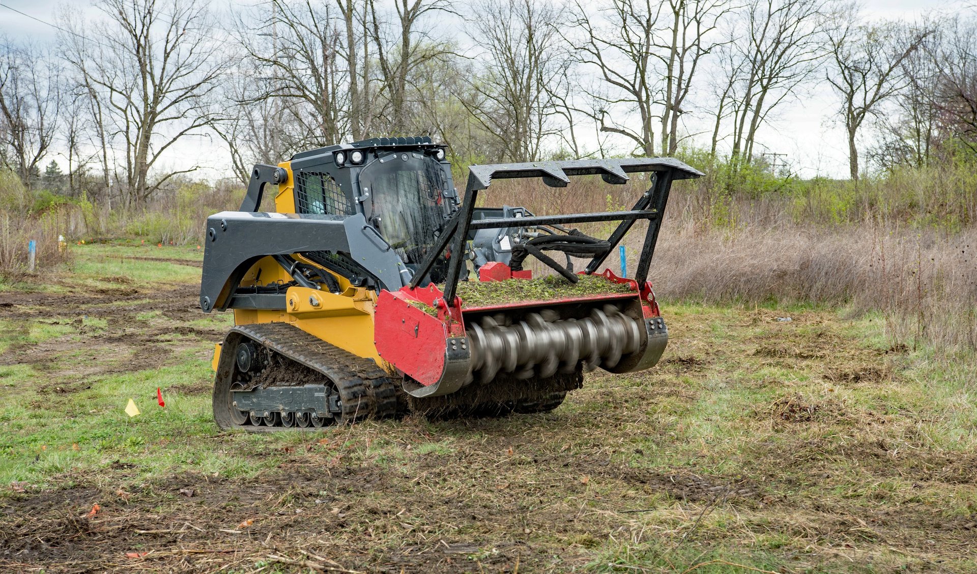 Forestry mulching equipment in action